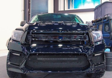 Japon off-road araç Toyota Tundra haritasında göster: Royal otomatik. Mayıs, 2018. St. Petersburg, Rusya Federasyonu.