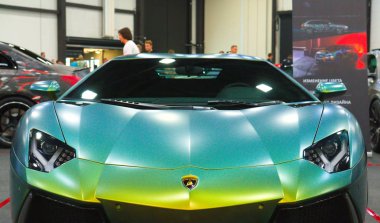 Lüks İtalyan supercar Lamborghini Royal motor Show'da. 10 Haziran 2018. St. Petersburg, Rusya Federasyonu.