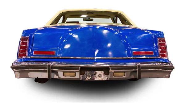 Классический Американский Синий Автомобиль Белом Фоне — стоковое фото