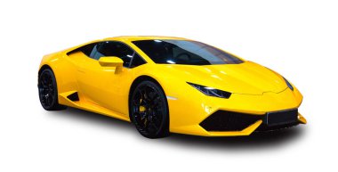 Lüks İtalyan supercar. Beyaz arka plan.