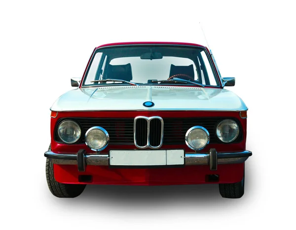 Vintage German car. White background. Front view. — Stock Photo, Image