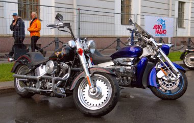Harley Davidson motosiklet rus Harley Gün, St Petersbur üzerinde