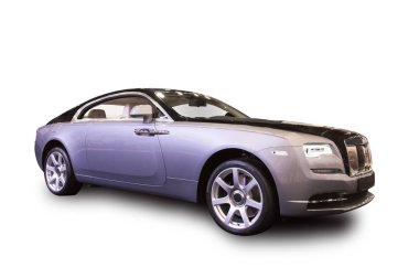 İngiliz Lüks araba. Beyaz arka plan.