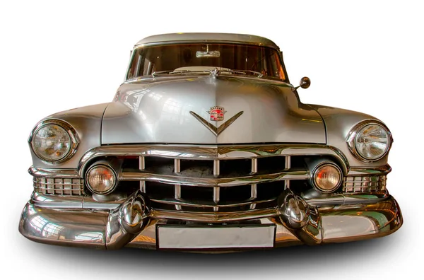 经典的美国古董车1950卡迪拉克豪华轿车隔离在白色背景 — 图库照片