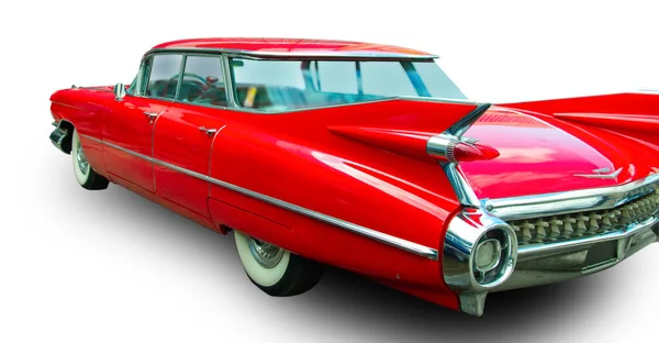 Klasik Amerikan Vintage Arabası Cadillac Eldorado 1959 Beyaz Arka Planda - Stok İmaj