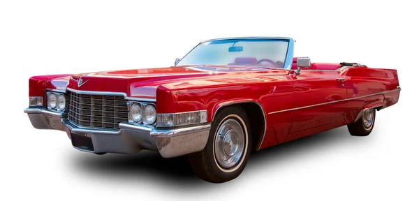 Классический Американский Винтажный Автомобиль 1970 Cadillac Deville Convertible Original Meet — стоковое фото