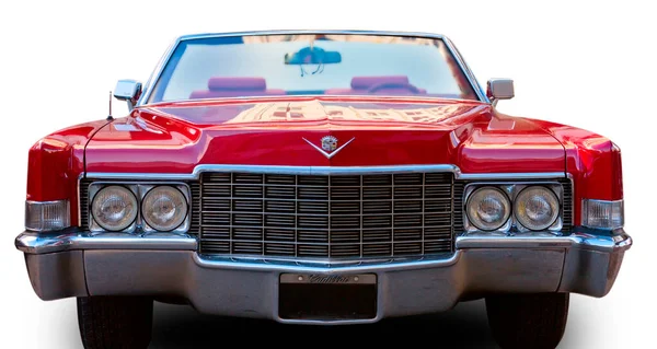 Classical American Vintage Car 1970 Cadillac Deville Convertible Isolated White — Stock Photo, Image