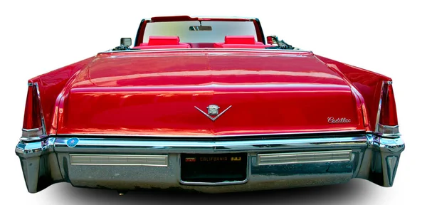 Классический Американский Винтажный Автомобиль 1970 Cadillac Deville Convertible Изолирован Белом — стоковое фото