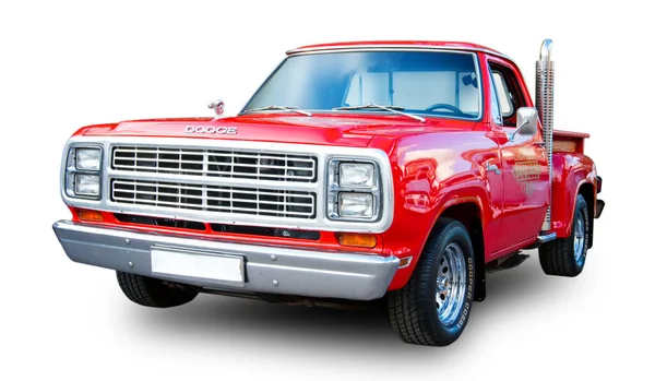 Klassieke Amerikaanse 1979 Dodge Lil Red Express Geïsoleerd Witte Achtergrond — Stockfoto