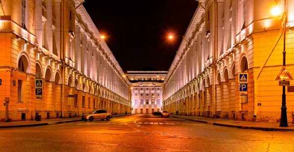 Arkitekt Rossi Street Sankt Petersburg Ryssland — Stockfoto