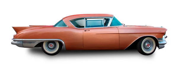 미국의 고전적 자동차 캐딜락 쿠페는 백지에 고립되었다 스톡 이미지