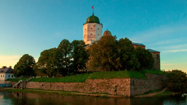 Architektur Der Altstadt Wyborg Russland Europa Der Olaf Turm Und — Stockfoto
