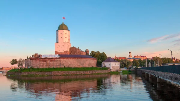 Architektura Starego Miasta Vyborg Rosja Europa Wieża Olafa Zamek Vyborg — Zdjęcie stockowe