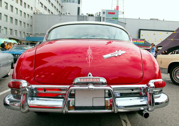 Classical American Vintage Car Hudson Hornet Original Meet Show Inglés —  Fotos de Stock