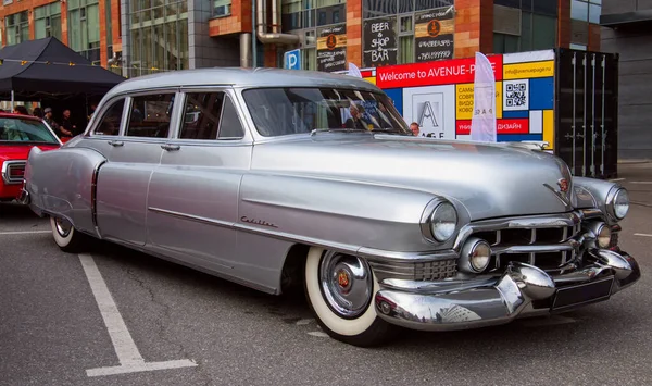 Классический Американский Винтажный Автомобиль 1950 Cadillac Limousine Original Meet Show — стоковое фото
