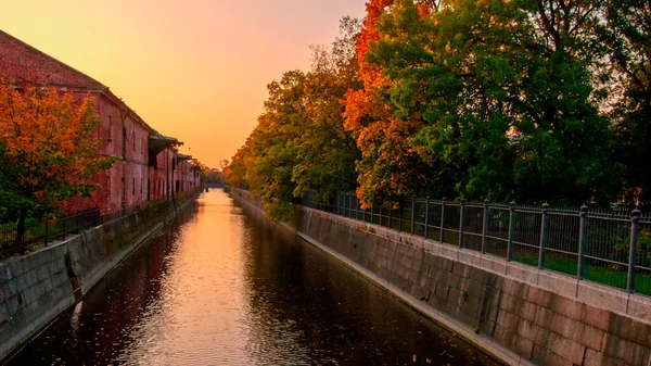 Canale Obvodny Bypass Ammiragliato Kronstadt Nella Parte Storica Della Città — Foto Stock