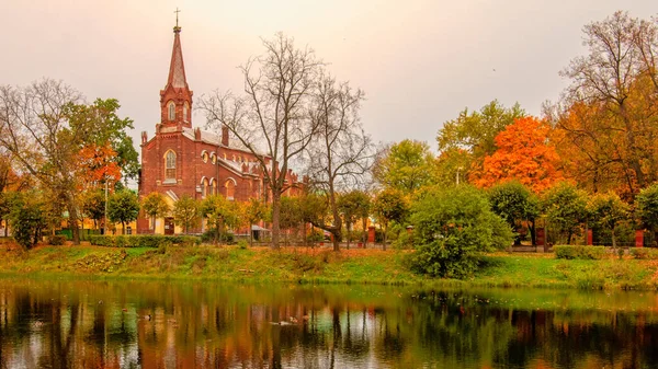 Finse Evangelische Lutherse Kerk Stad Pushkin Centrum Van Parochie Van — Stockfoto