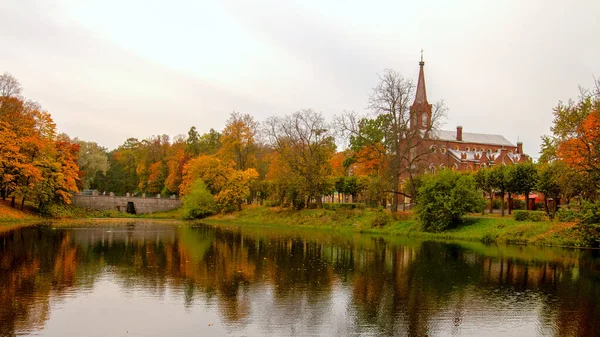 フィンランド福音ルーテル教会がプシュキンの町にあり タルスコー セロにある福音ルーテル教会の教区の中心である 2020年10月4日 — ストック写真