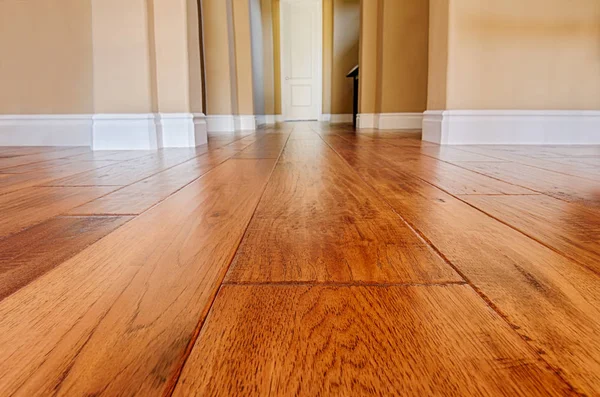 Newly Installed Hardwood Floor Patched Refinished Royalty Free Stock Photos