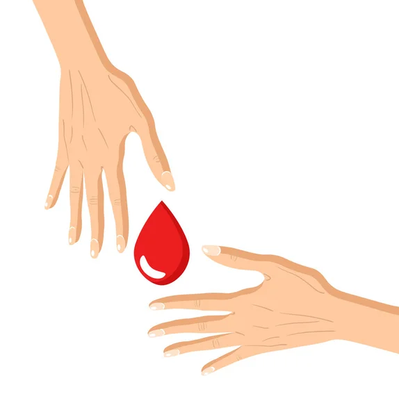 Пожертвувати кров'ю над білим тлом Векторні ілюстрації — стоковий вектор