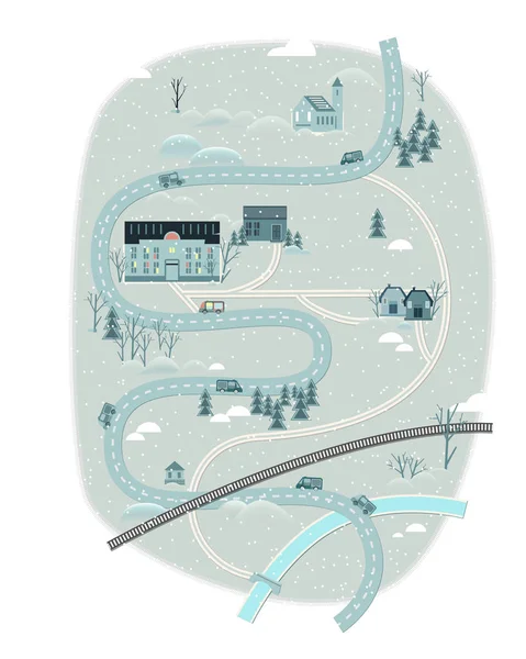 Illustration vectorielle d'une fabuleuse carte d'hiver — Image vectorielle