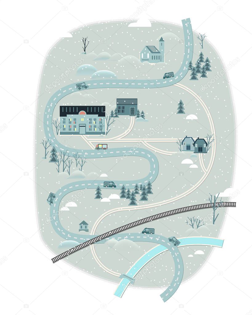 Vector illustration of a fabulous winter card