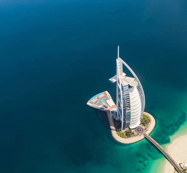 Дубаї Оае 2018 Березня Пташиного Польоту Burj Arab Збудований Готель — стокове фото