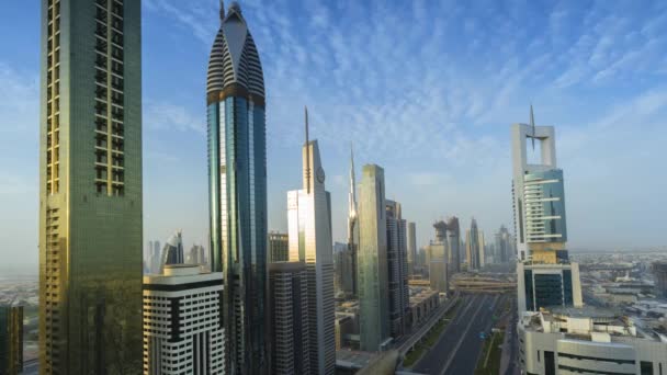 Zeitraffer Von Dubais Innenstadt Mit Bewegten Wolken — Stockvideo