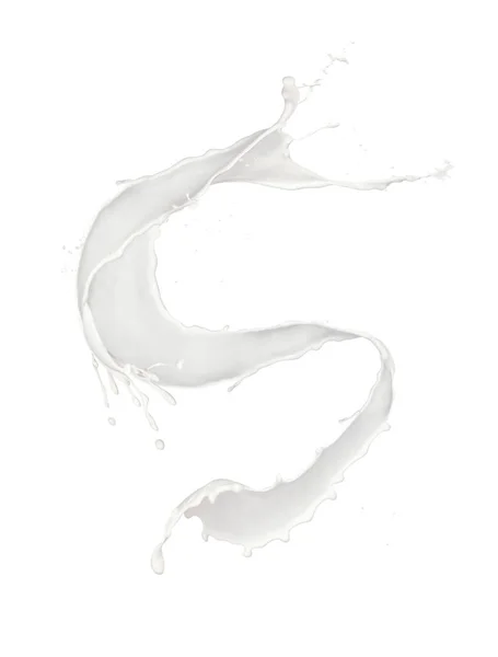 Abstract Splash Milk Isolated White Background High Resolution Texture — Stock Photo, Image