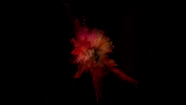 Super slow motion av färgat pulver explosion — Stockvideo