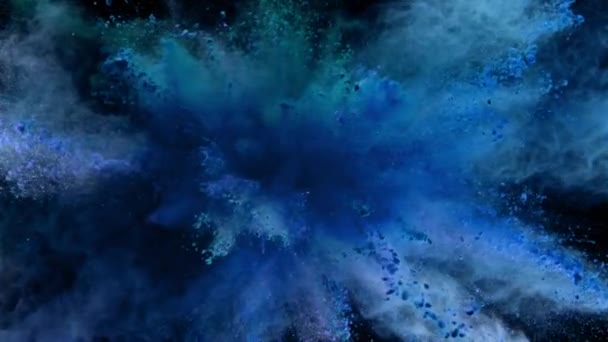 Süper ağır çekim renkli toz patlaması — Stok video