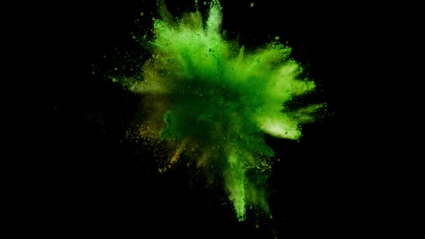 Mișcarea super lentă a exploziei de pulbere colorată — Videoclip de stoc
