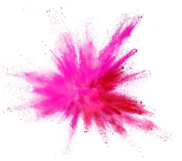Renkli toz beyaz arka plan üzerinde izole patlama. Yüksek çözünürlüklü arka plan.