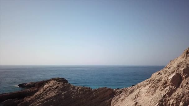 Vista aérea del arrecife de la isla de Cefalonia, Grecia — Vídeo de stock