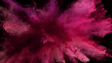 Süper ağır çekim renkli toz patlaması