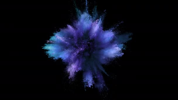 Super slow motion of colored powder explosion — Stock Video