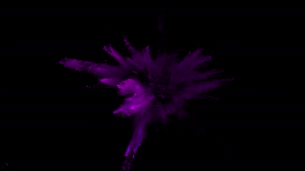 Super slow motion of colored powder explosion — Stock Video