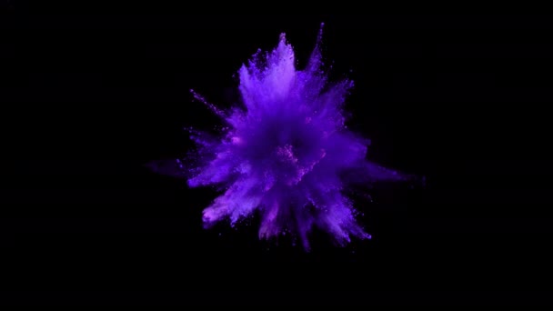 Super cámara lenta de explosión de polvo de color — Vídeos de Stock