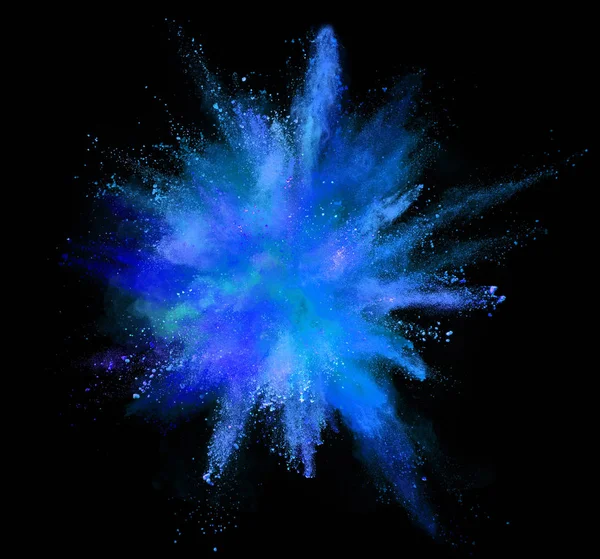 Explosion Coloured Powder Isolated Black Background Abstract Colored Background — Stock Photo, Image