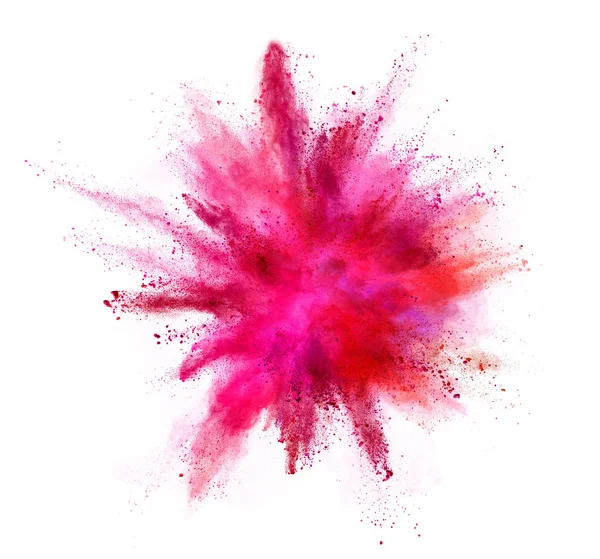 Взрыв Цветного Порошка Изолирован Белом Фоне Абстрактный Цветной Фон — стоковое фото