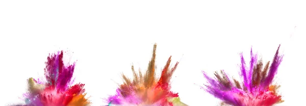 Explosões Colorido Isolado Sobre Fundo Branco Abstrato Fundo Colorido — Fotografia de Stock