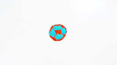 Beyaz arka plan üzerinde izole renkli toz patlaması süper ağır çekim. 1000 fps