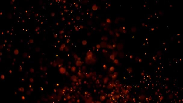 超慢速的火光在黑色背景下被隔绝 用高速相机拍摄 1000 Fps — 图库视频影像