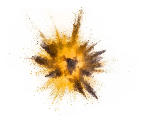 Barevný Prášek Exploze Izolovaných Bílém Pozadí — Stock fotografie