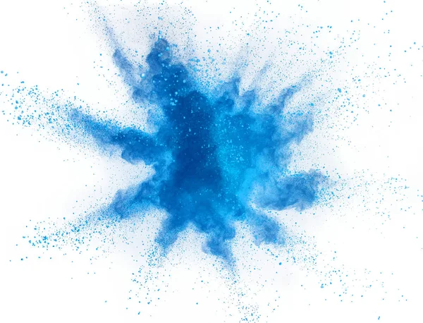 Colored Powder Explosion Isolated White Background — Stock Photo, Image