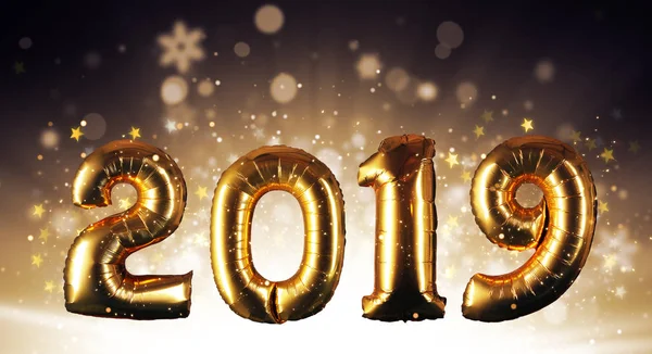 Feliz Ano Novo Conceito Com Números Dourados Conceito Celebração Ano — Fotografia de Stock