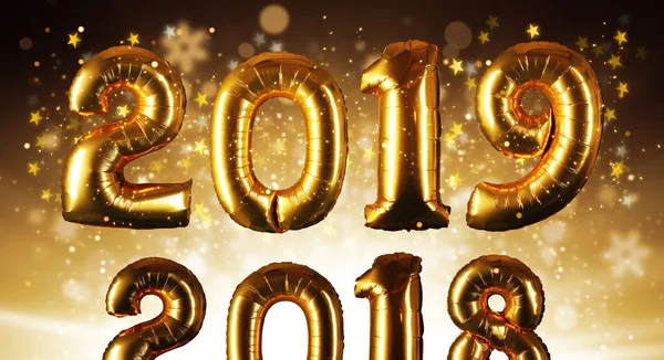 New Year Coming Old One Happy New Year Concept Golden — Stock Photo, Image
