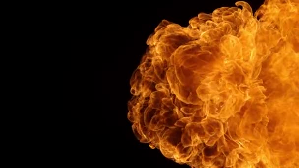 超慢速的火爆在黑色背景上被隔离 用高速摄像机拍摄 每秒1000帧 — 图库视频影像