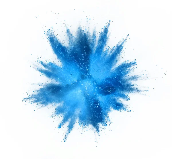 Colored Powder Explosion Isolated White Background — Stock Photo, Image