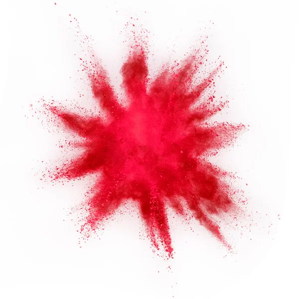 Explosão Vermelho Isolado Sobre Fundo Branco Abstrato Fundo Colorido — Fotografia de Stock